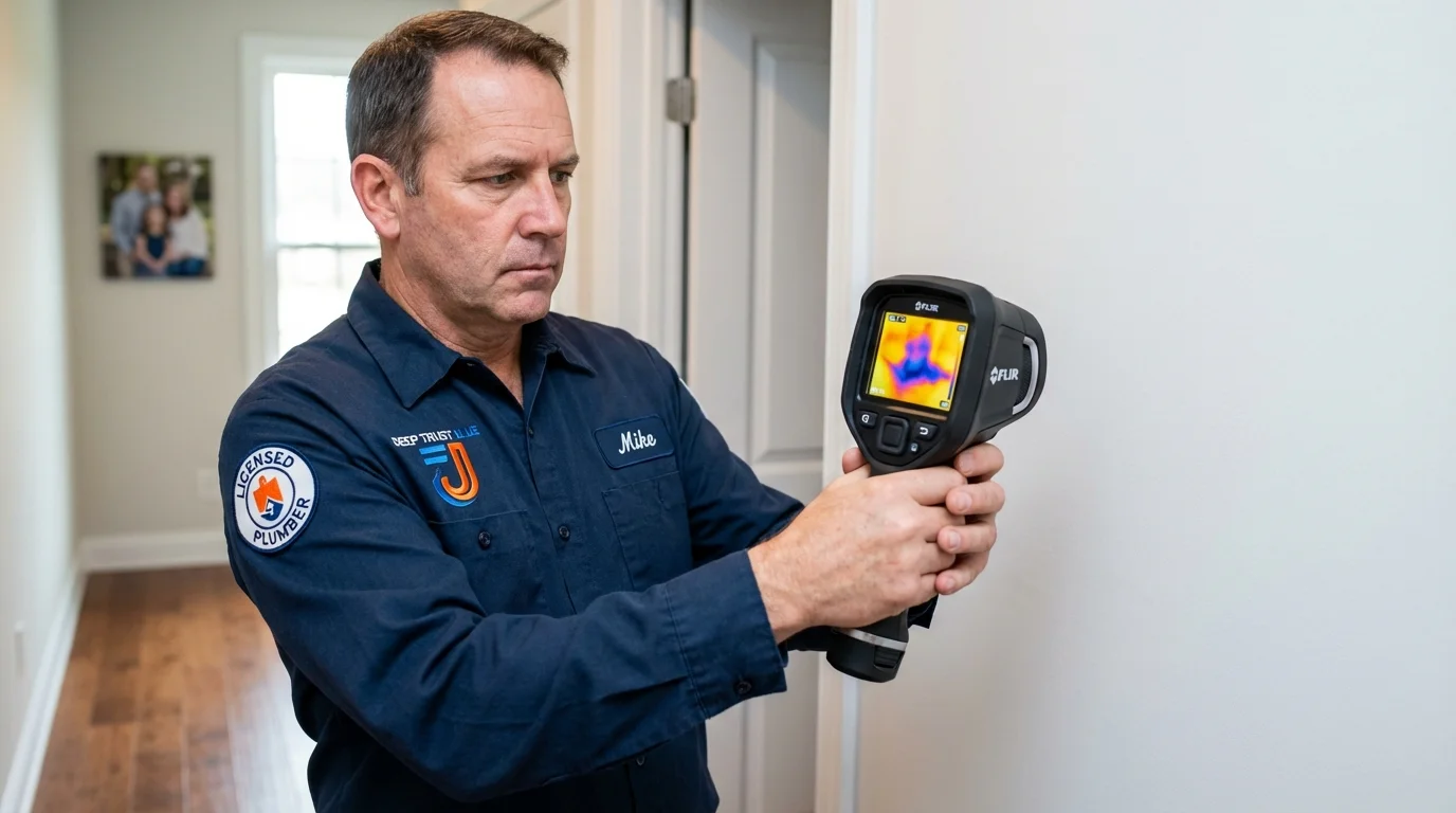 Thermal imaging leak detection by Johns Plumbing LLC in Lyndeborough